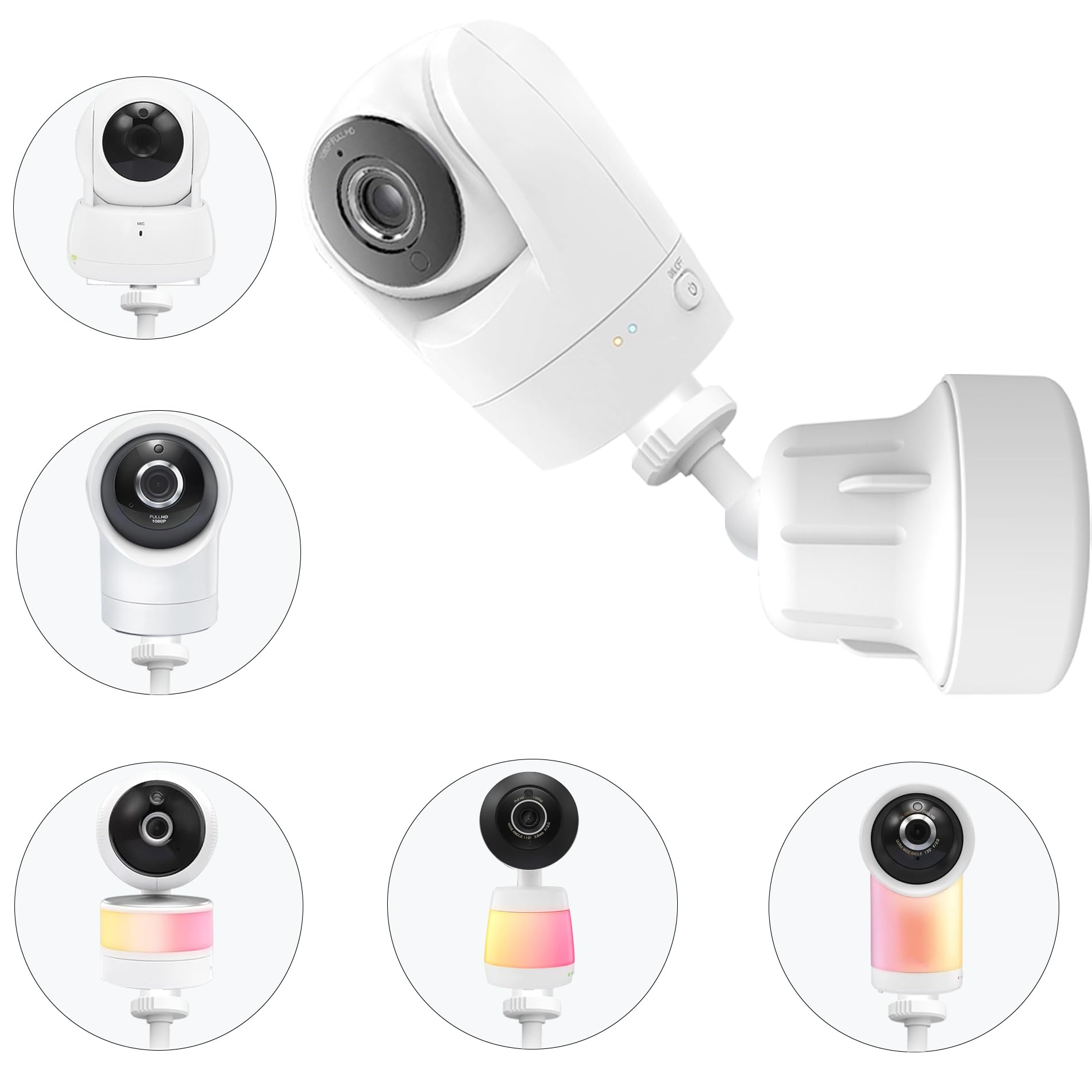 Derebir adjustable-view wall mount for flexible baby monitor positioning
