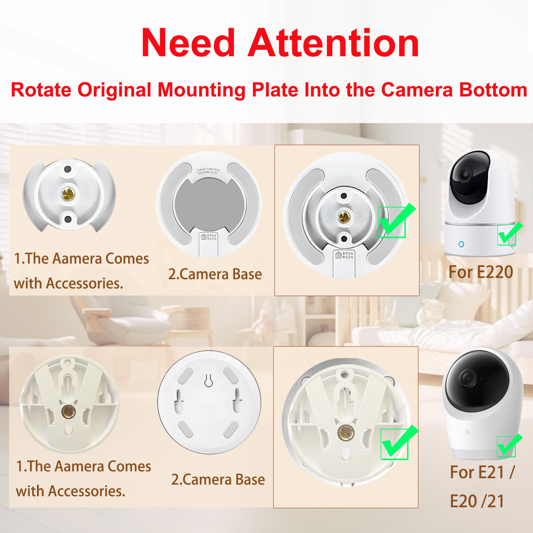 Derebir compatible with eufy cameras like E30, C220, and E220.