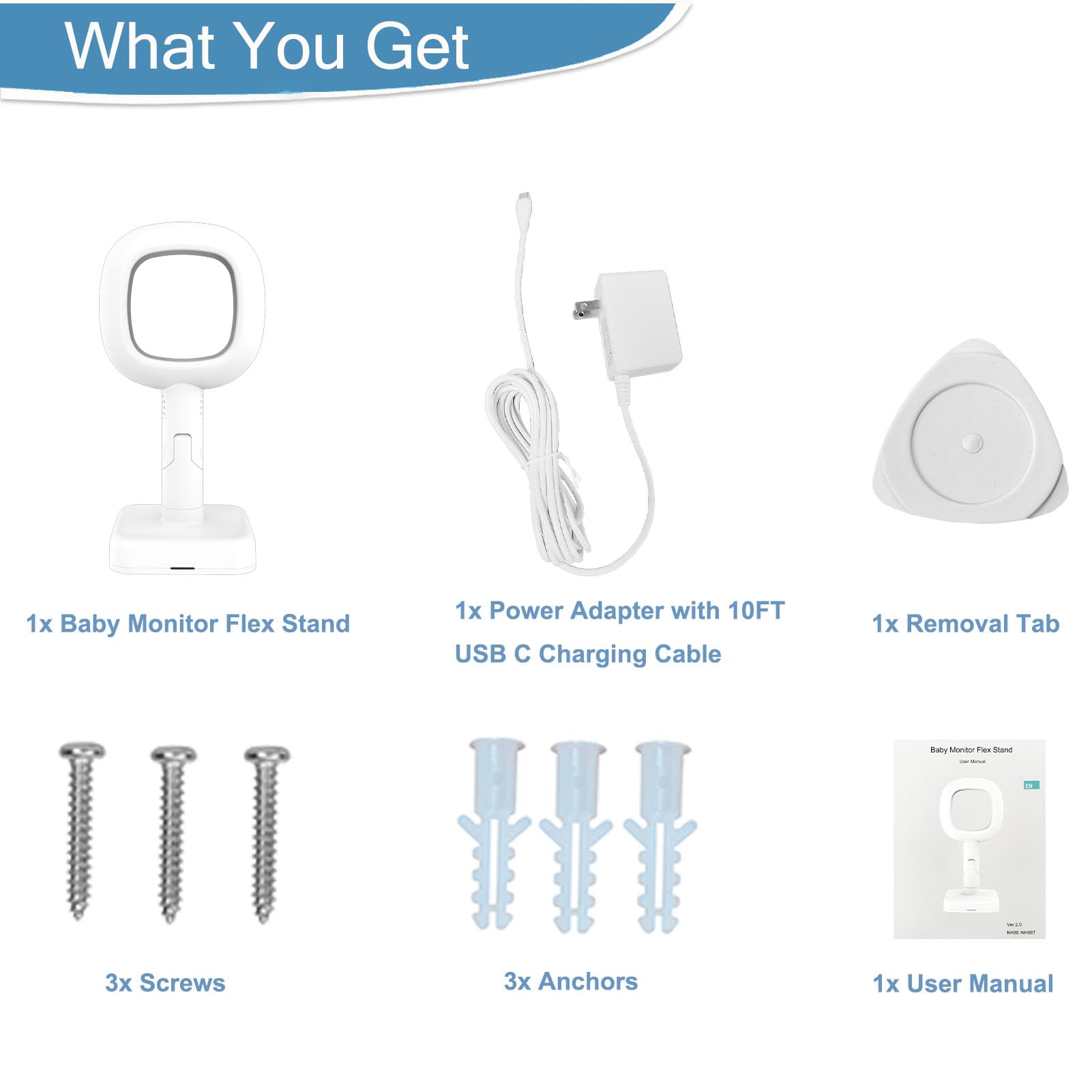 Derebir includes mounting screws and anchors for quick wall mounting.