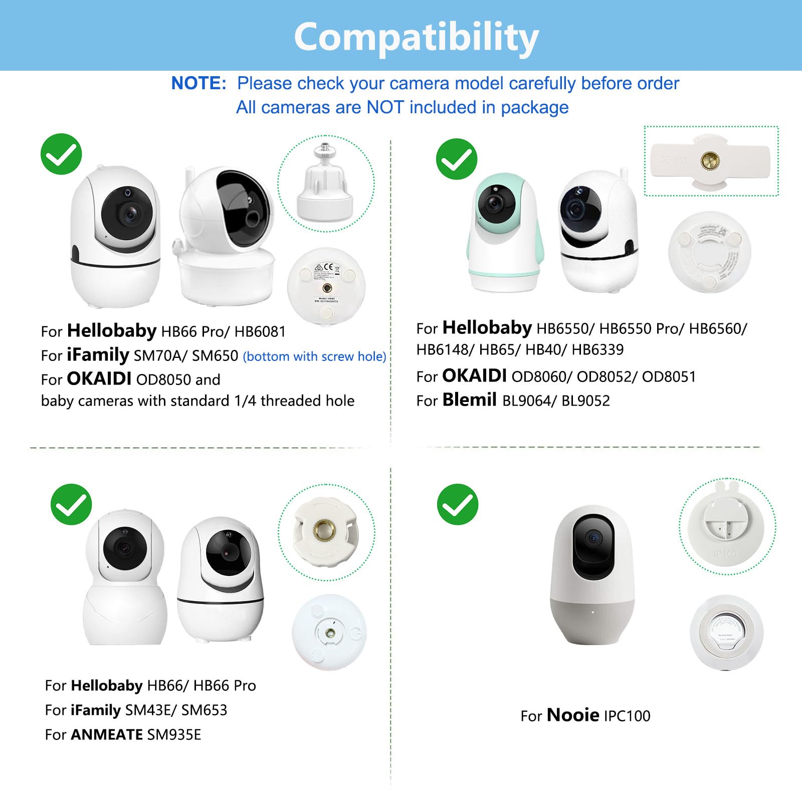 Derebir wall mount demonstrates a 360-degree adjustable viewing angle.