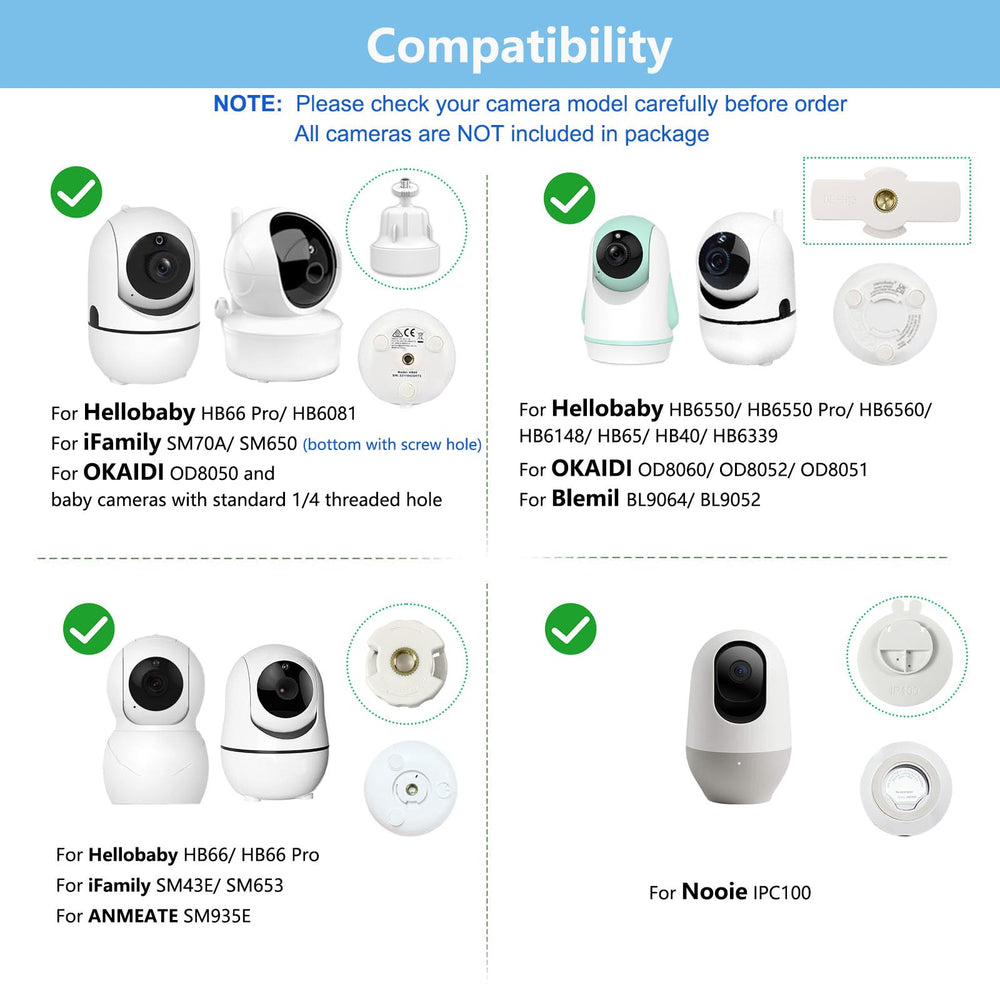 Derebir wall mount demonstrates a 360-degree adjustable viewing angle.