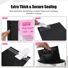Dergik bags protecting plumbing and sewers by containing contents securely.