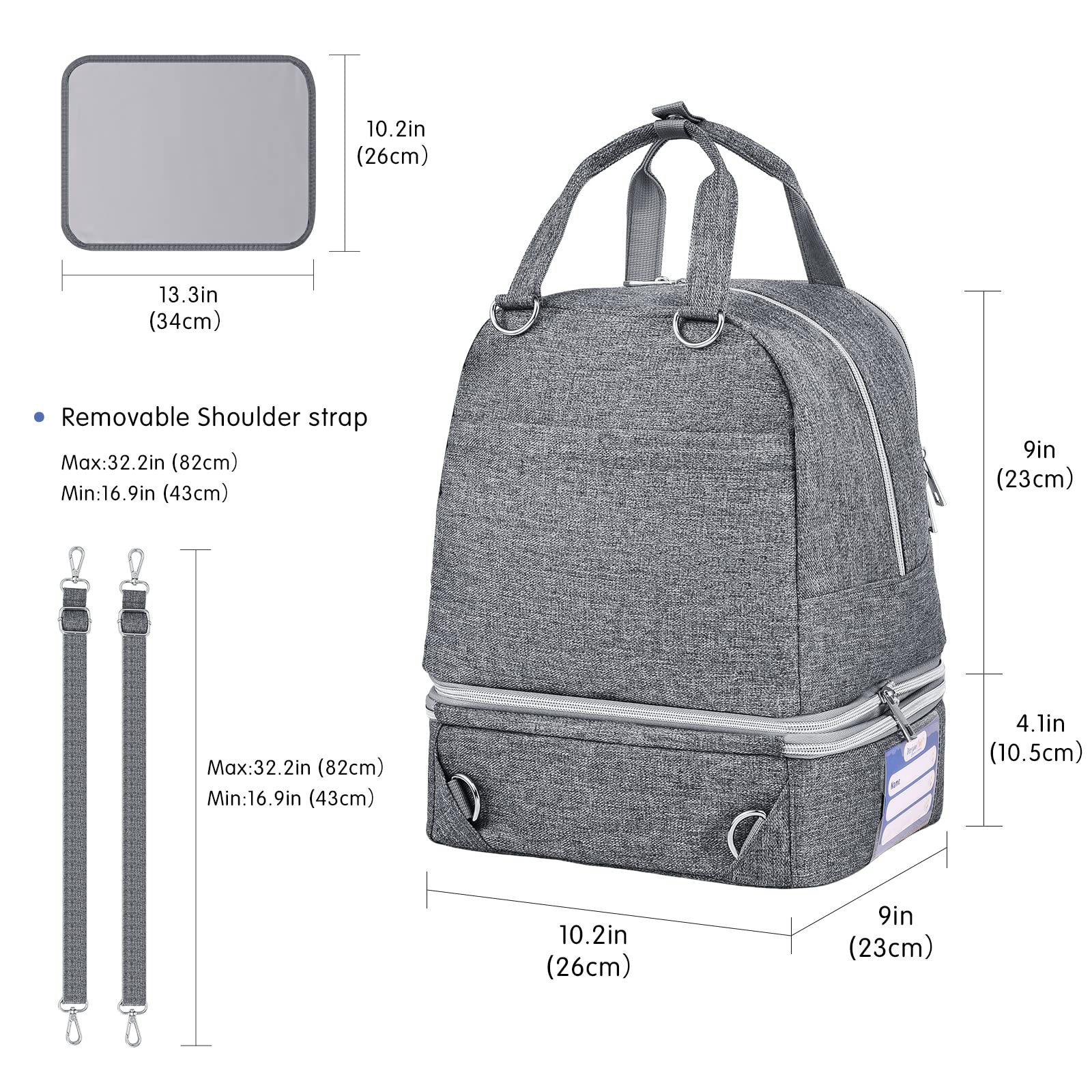 Derjunstar bag interior organized with compartments for pump, tubing, and bottles.