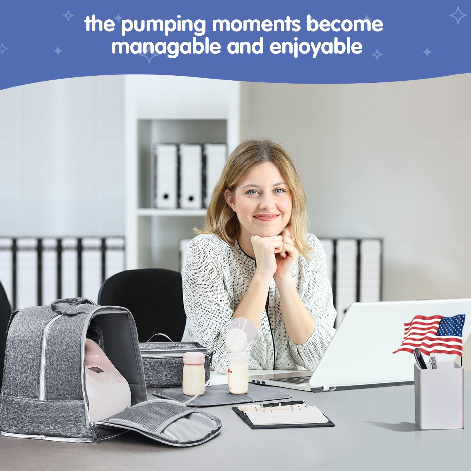 Derjunstar travel-ready aesthetic blends into work and daycare environments.