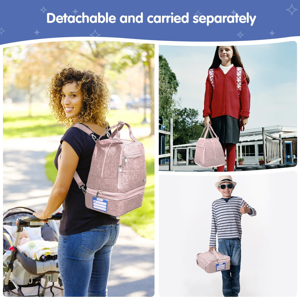 Large capacity holds up to six bottles or eight milk bags