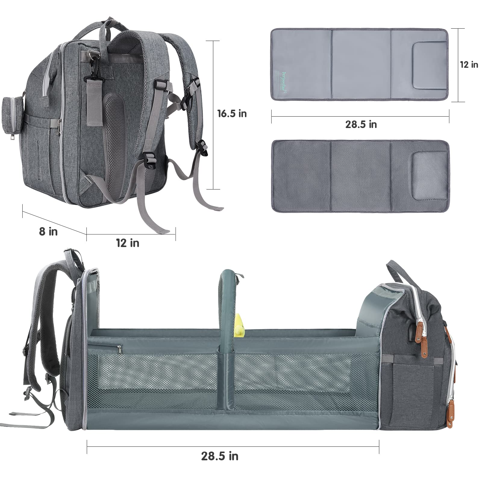 DERJUNSTAR waterproof fabric protects gear in wet conditions.