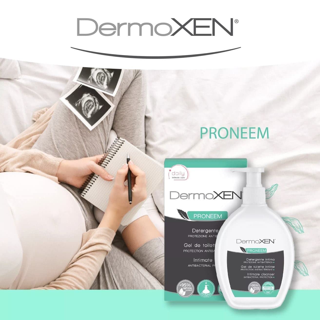 DERMOXEN PRONEEM foam texture on skin during cleansing