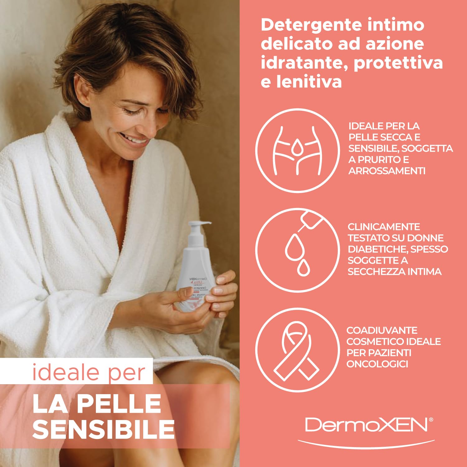 DERMOXEN UltraCalming wash texture close-up shows hydrating creaminess.