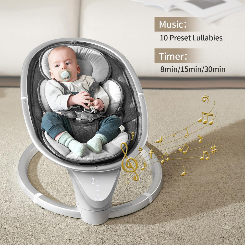 Derson baby swing features ten lullabies for soothing melodies