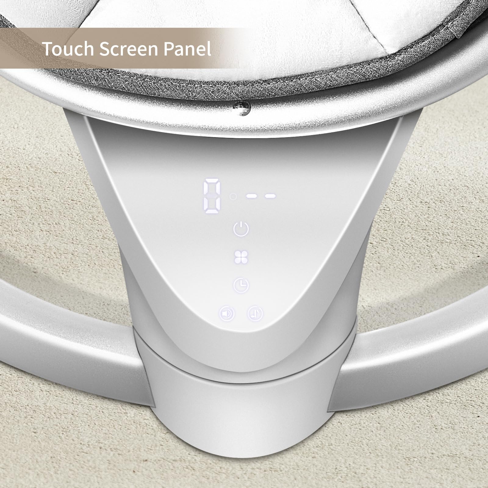 Derson touch-panel control for quick speed, music, or timer adjustments