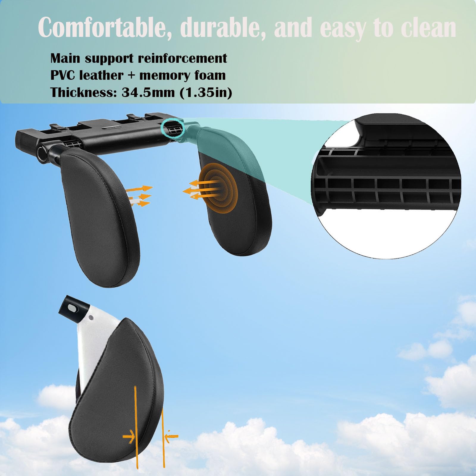 DERUI suitable for adults and kids for shared car comfort