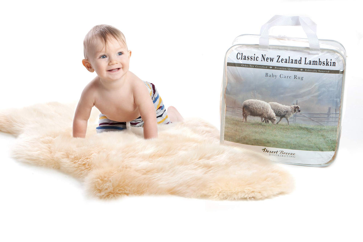 Desert Breeze Lambskin Baby Rug 2x3 feet offering plush crib comfort