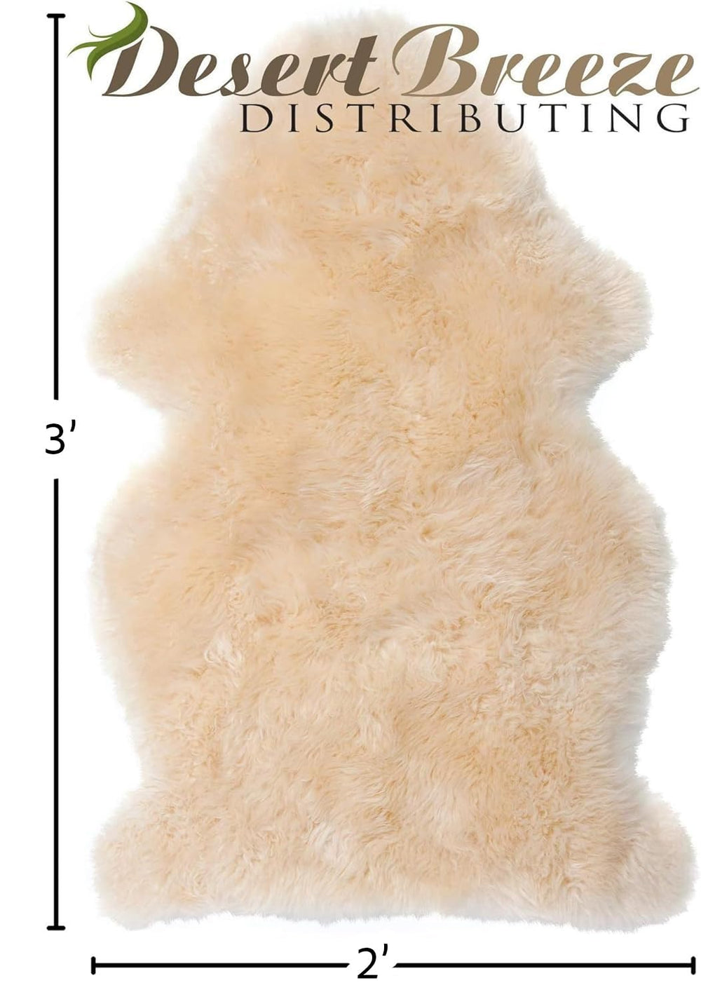 Desert Breeze Unshorn baby sheepskin crib mat with natural softness