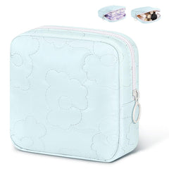 Desing Wish cloud-pattern period bag conceals pads for discreet use.