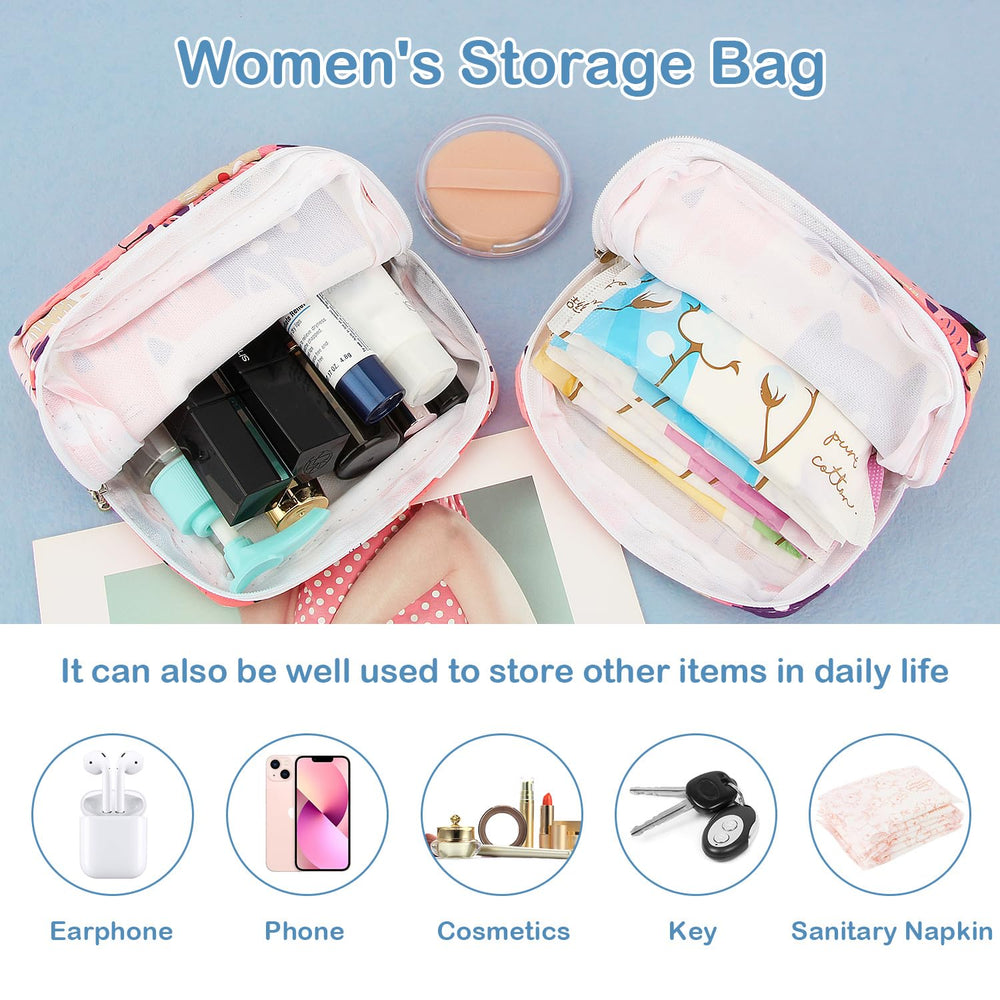 Desing Wish compact-size period pouch stores pads neatly in bags.