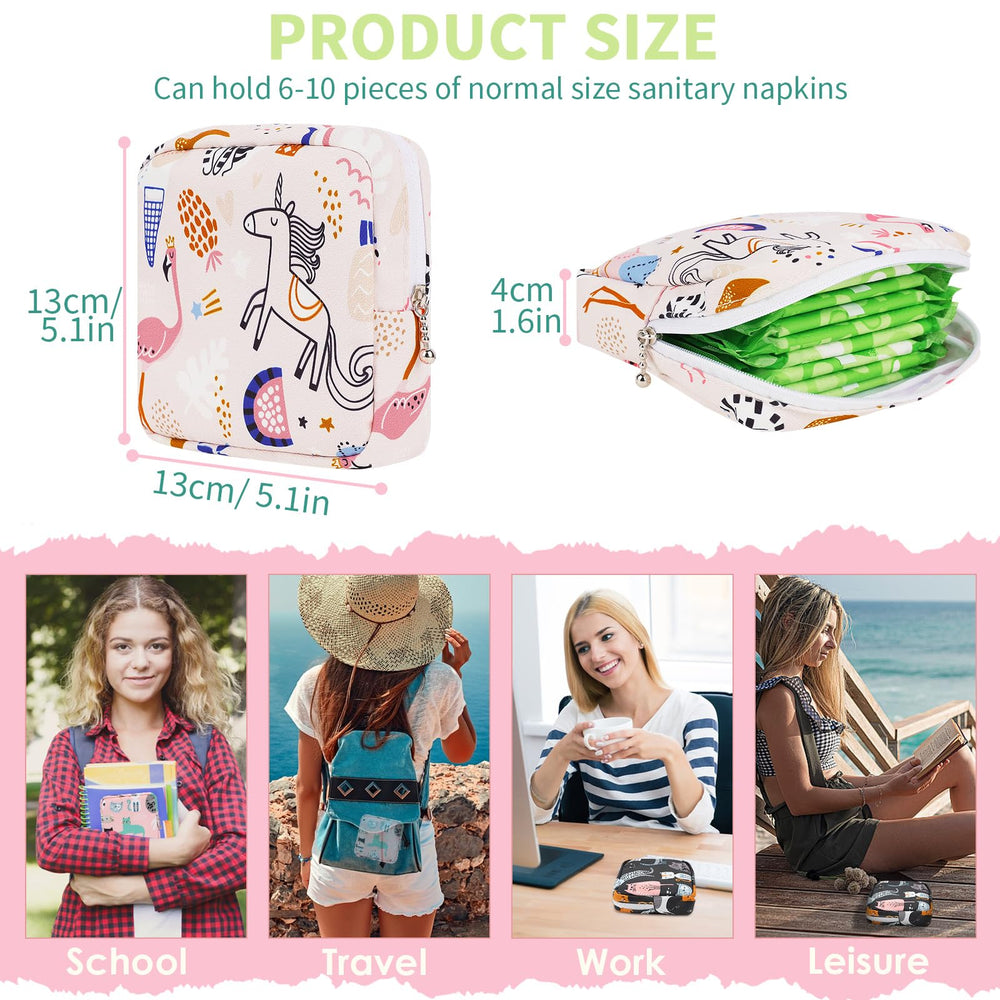 Desing Wish compact size pouch holds 6 to 10 pads for daily convenience.