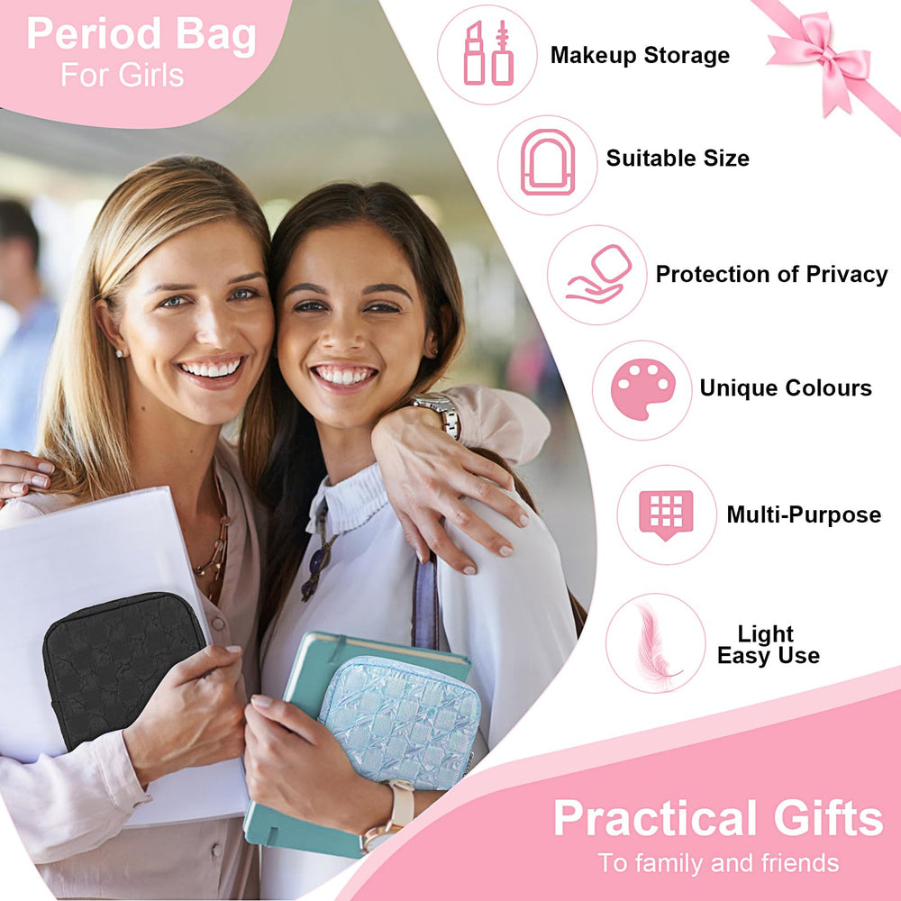 Desing Wish multi-use pouch stores pads, liners, and small essentials.