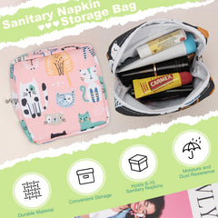 Desing Wish multifunctional zipper pouch stores small items beyond pads.