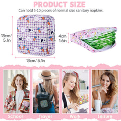 Desing Wish period bag pouch main compartment holds 6-10 pads for reliable on-the-go supply.