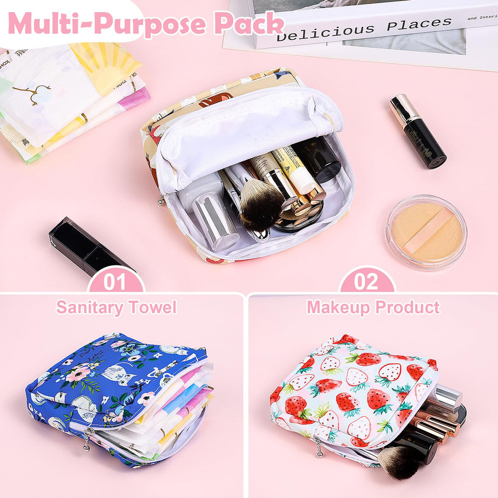 Desing Wish period bag pouch side pocket for tampons or liners and quick access.