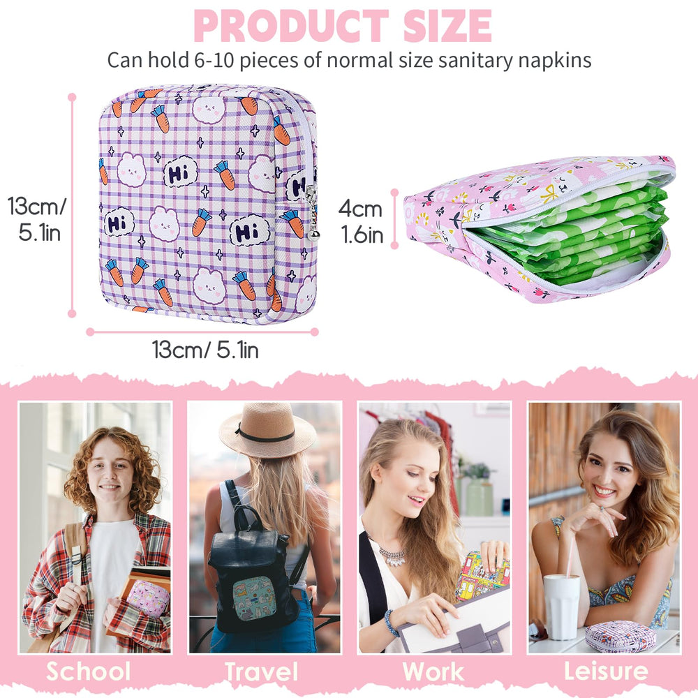 Desing Wish Period Bag zip-closure closeup keeps pads discreet and secure in public restrooms.