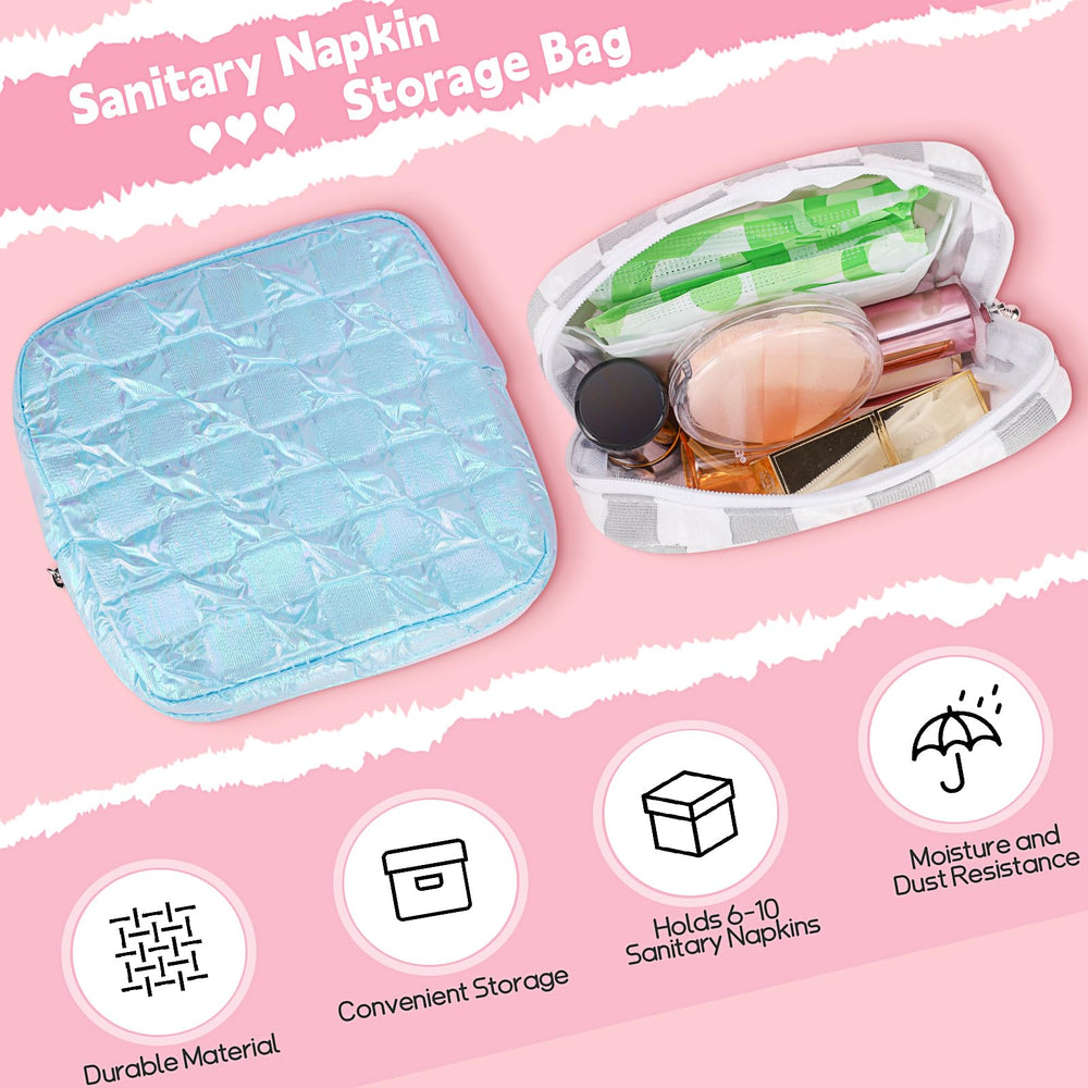 Desing Wish portable pad bag inside a purse demonstrates travel convenience.