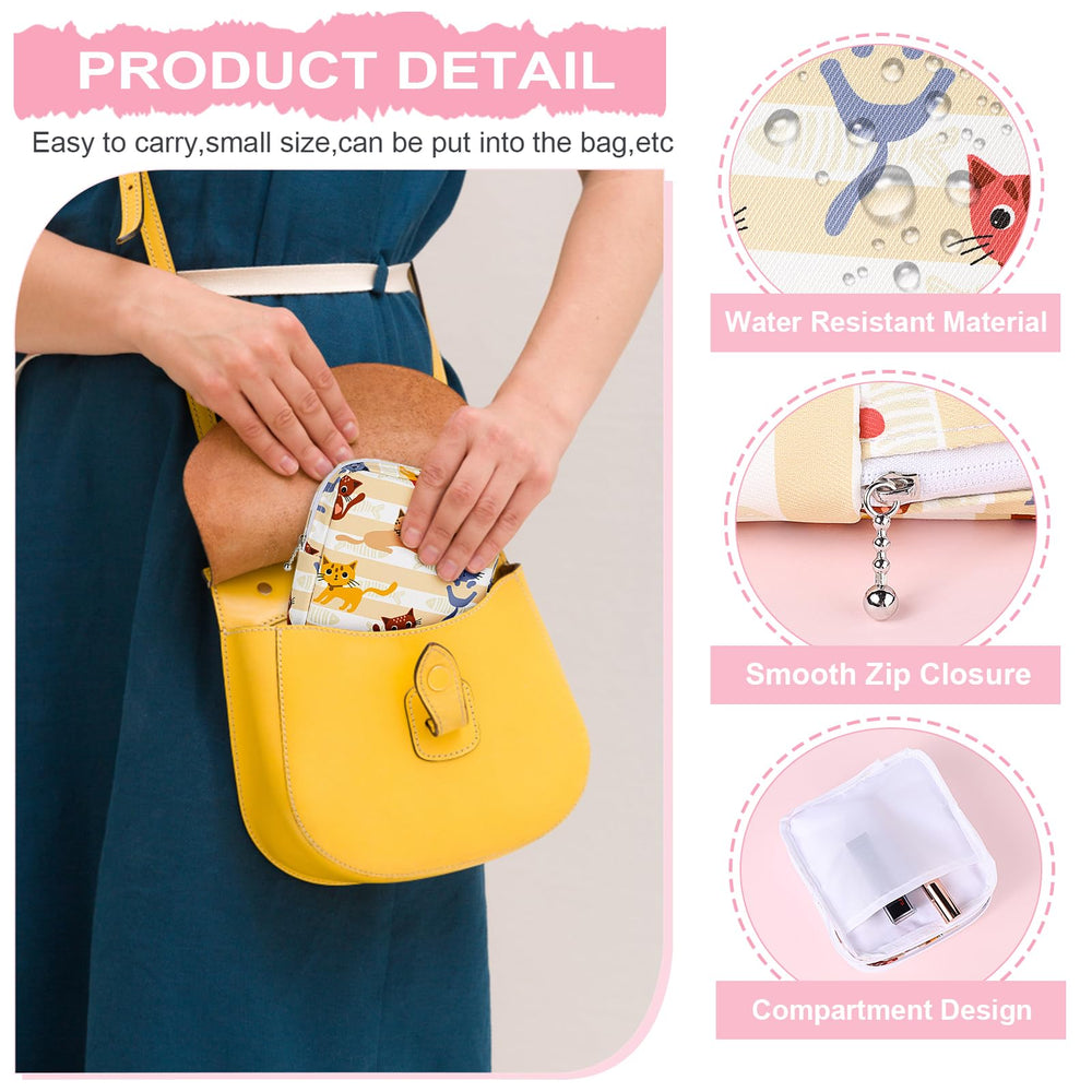 Desing Wish privacy zip-closure keeps personal items secure in public restrooms.