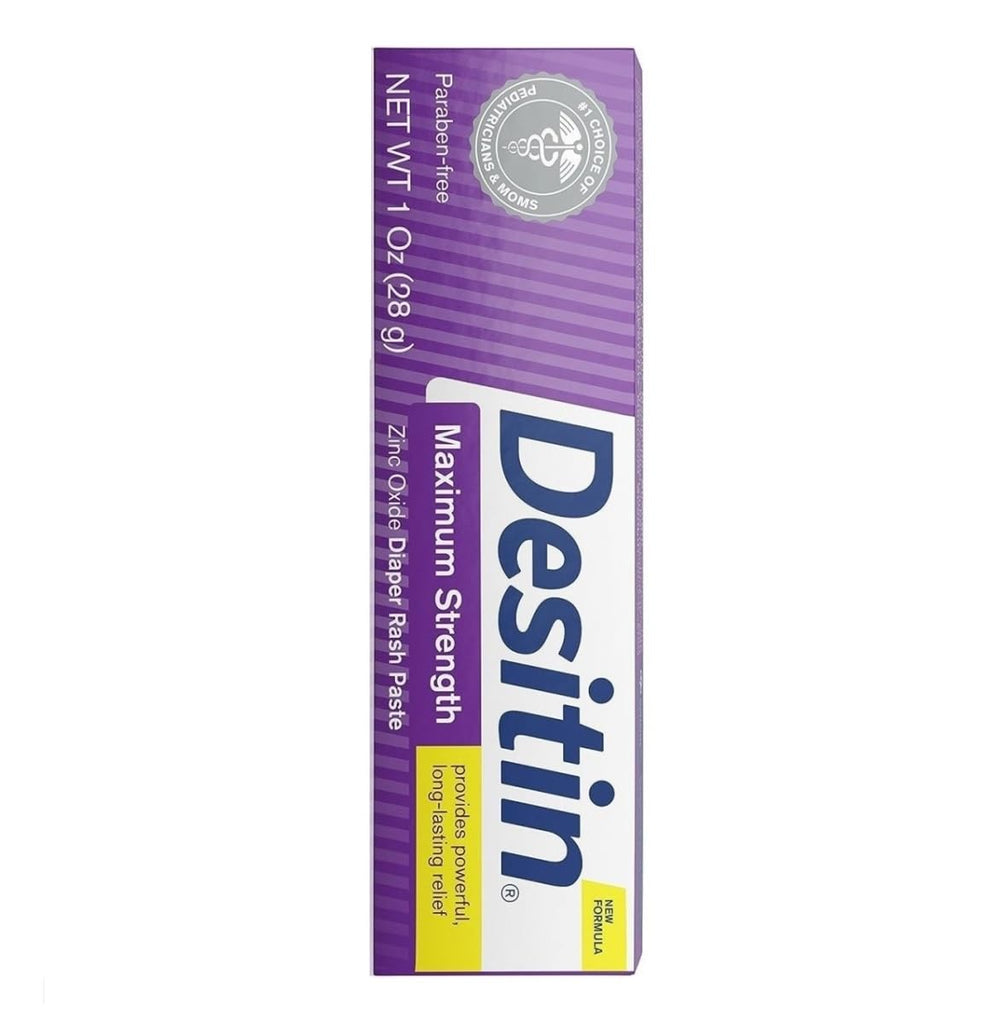 Desitin 12-hour protection graphic illustrating long-lasting barrier against wetness