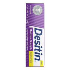 Desitin 12-hour protection graphic illustrating long-lasting barrier against wetness