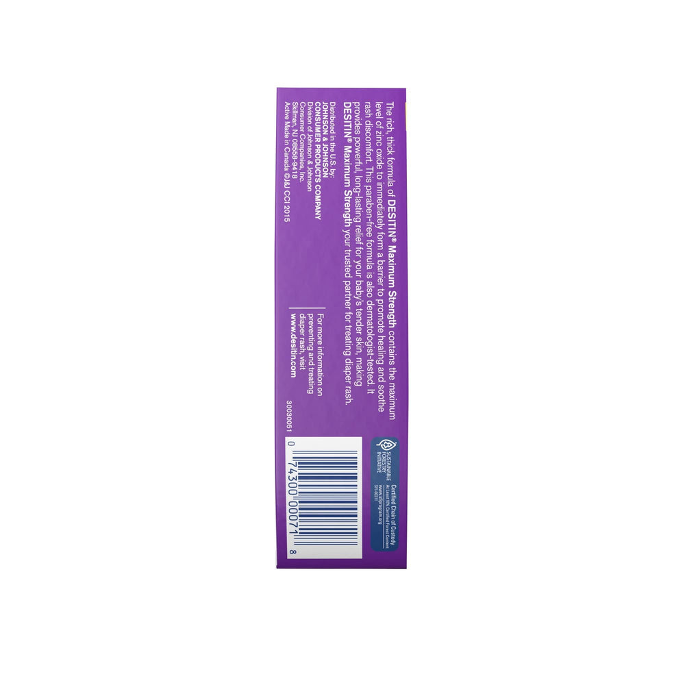 Desitin 40 percent zinc oxide barrier cream forming a protective layer on skin