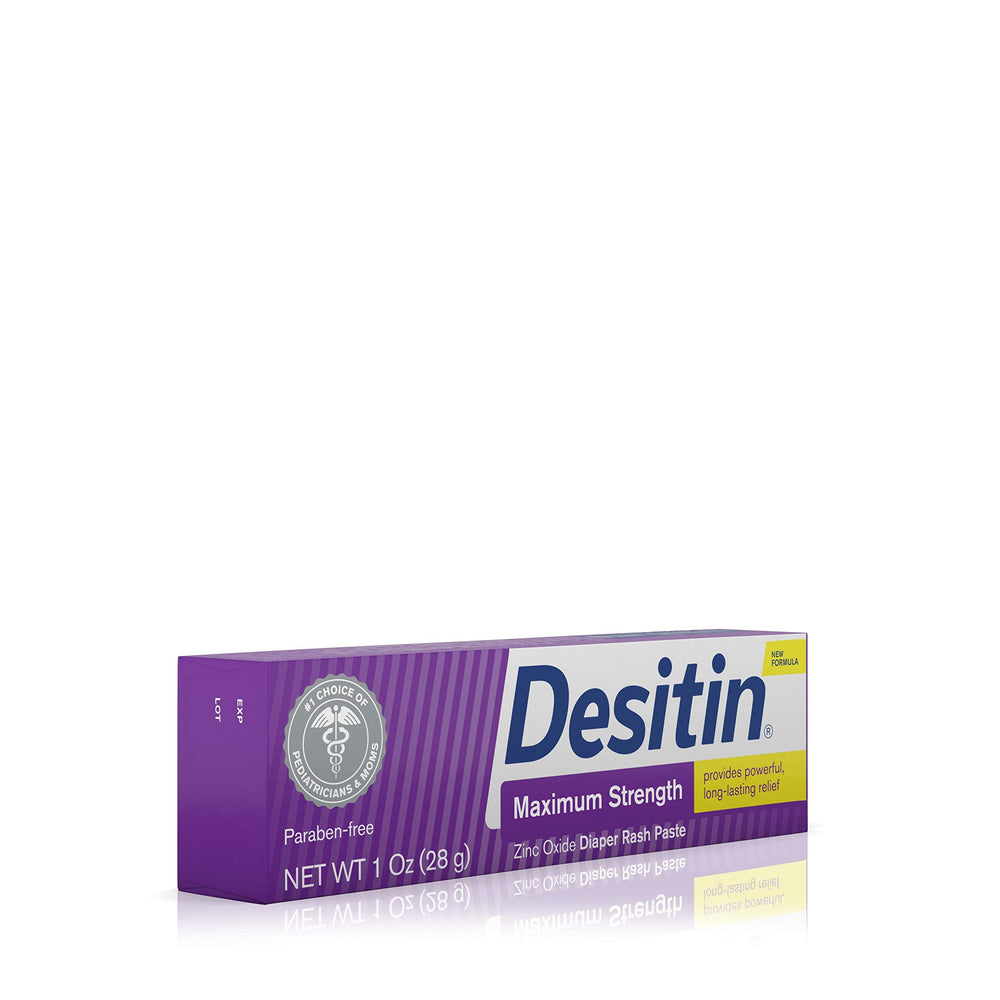 Desitin dermatologist- and pediatrician-tested branding on packaging