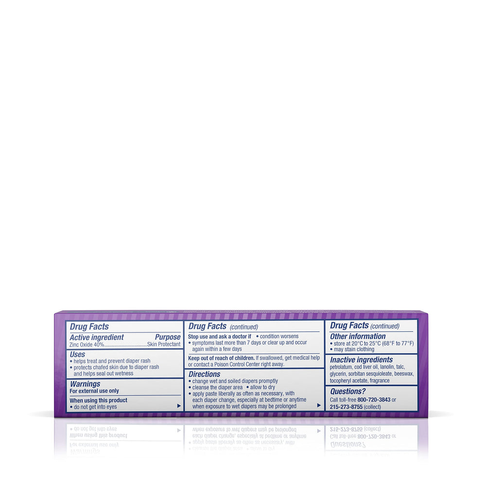 Desitin barrier formula with 40 percent zinc oxide forms a protective layer on skin.