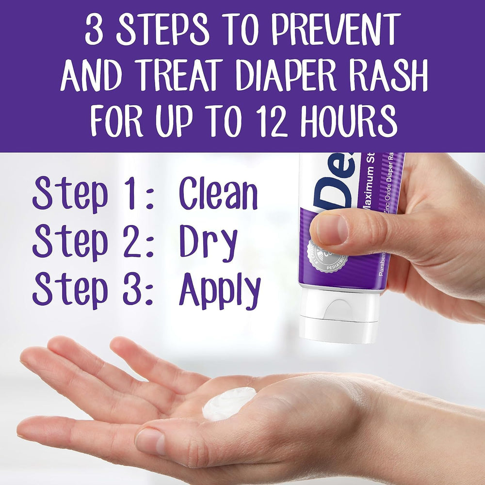 Desitin diaper rash original ointment swirl on skin illustrates soothing relief during diaper changes