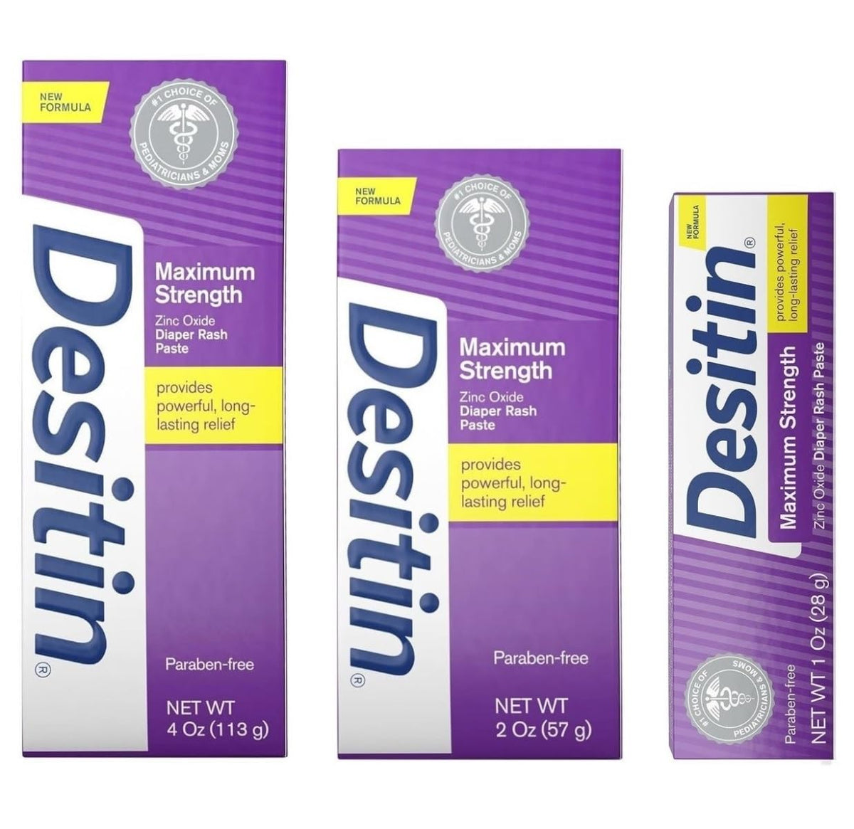 Desitin max-strength diaper rash paste 4oz creates soothing barrier for sensitive skin