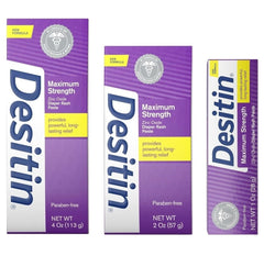 Desitin max-strength diaper rash paste 4oz creates soothing barrier for sensitive skin