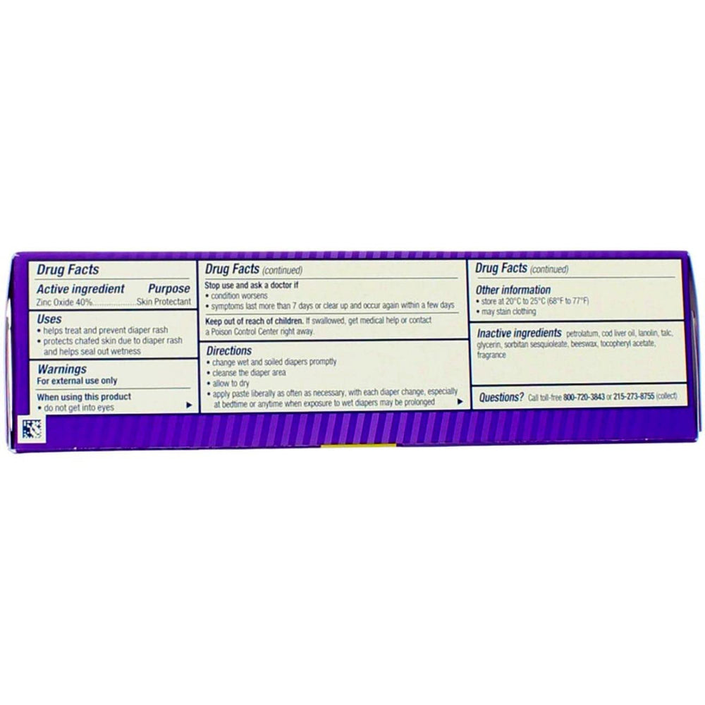 Desitin label close-up with brand and usage directions