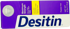 Desitin maximum-strength diaper rash paste tube for barrier protection