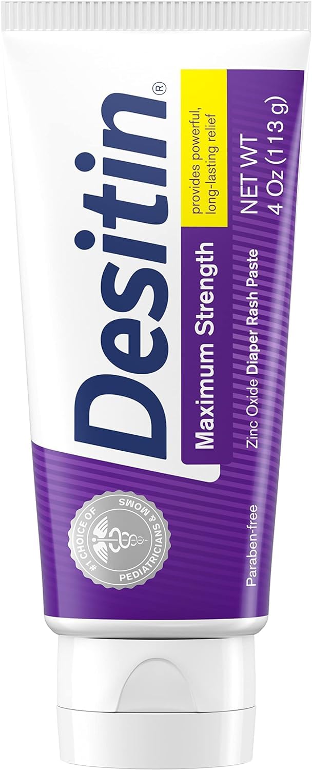 Desitin pack of 12 diaper rash paste tubes ready for use