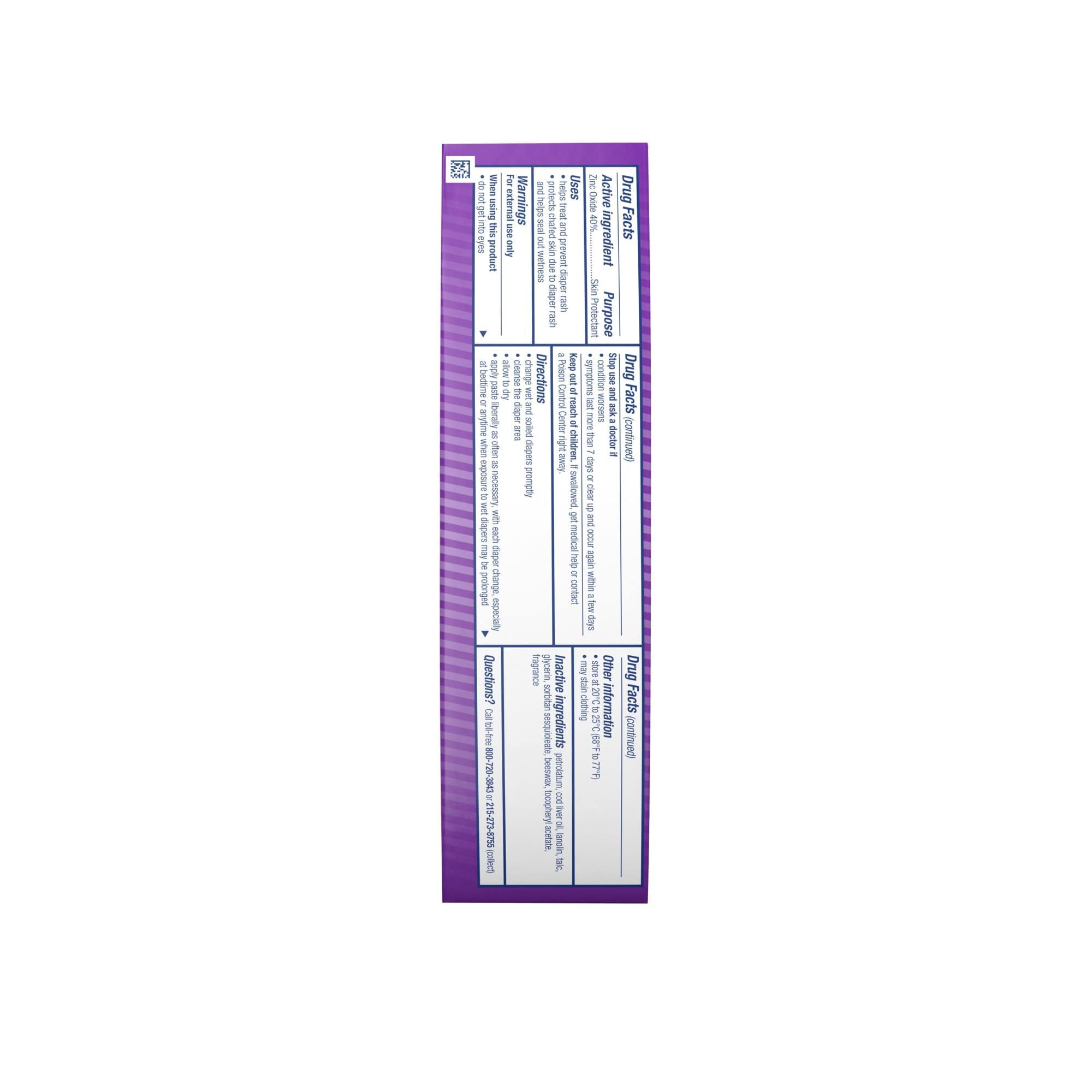 Desitin thick barrier cream adheres to skin, close-up