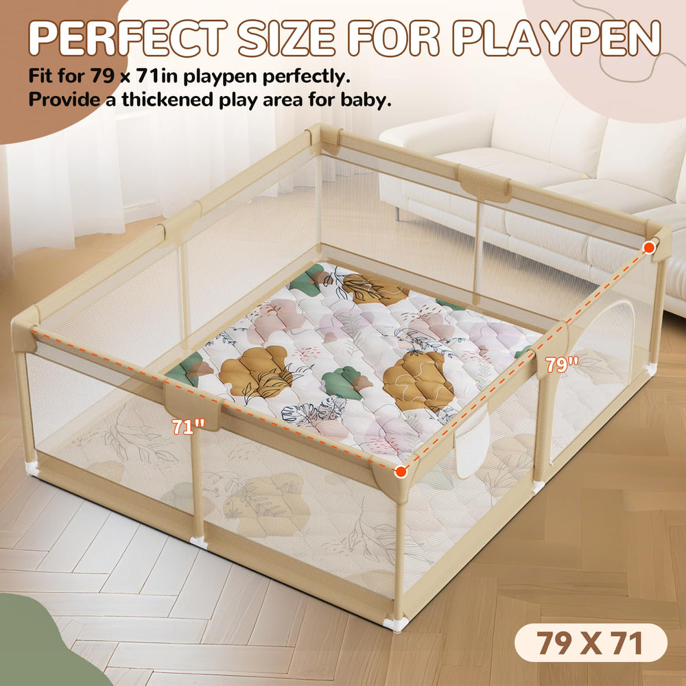 Non-slip bottom on the Dessports play mat keeps crawling steady