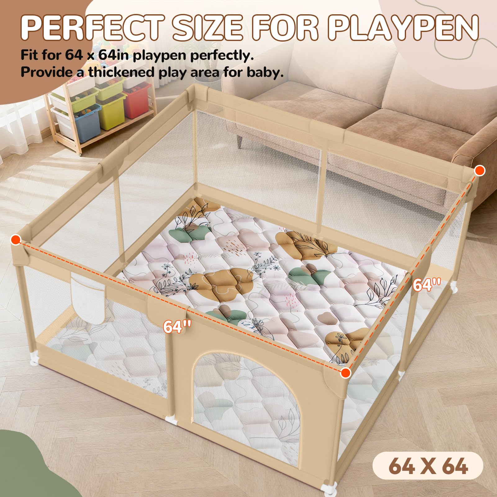 DESSPORTS tummy time mat with foam padding for a cushioned crawl surface.