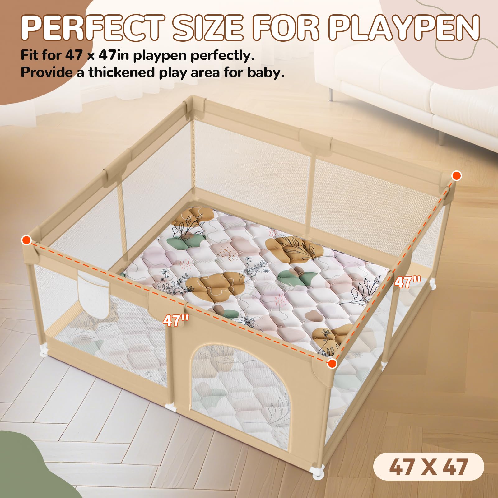 dessports boho pattern play mat adds visual stimulation for curious babies