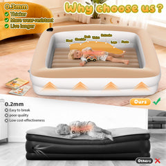 Dessports kids air mattress with velvet surface offers cloud-like comfort for nap time