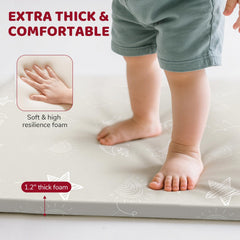 dessports soft leather surface supports safe play during crawling and floor time