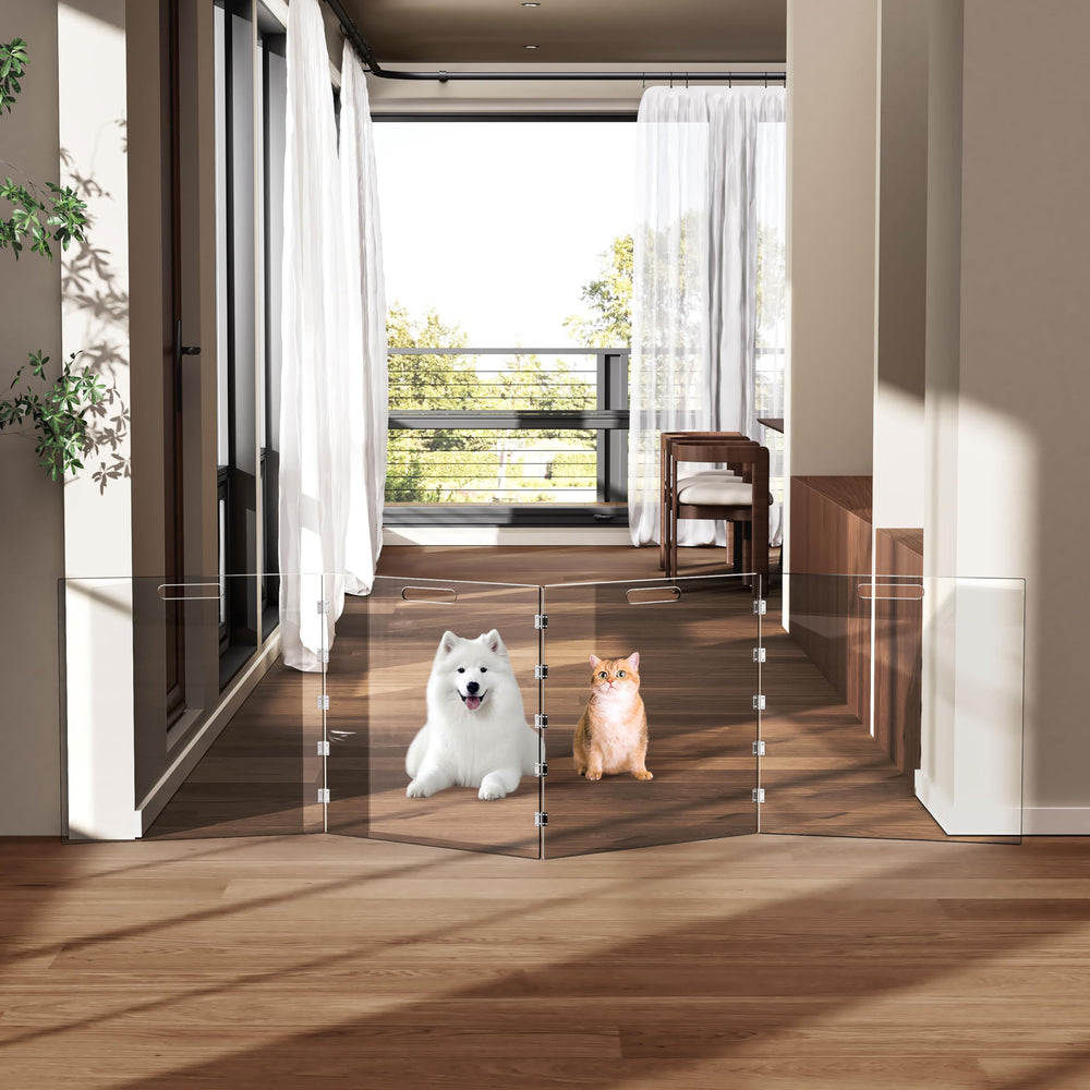 Foldable gate folds flat for compact storage and easy reuse