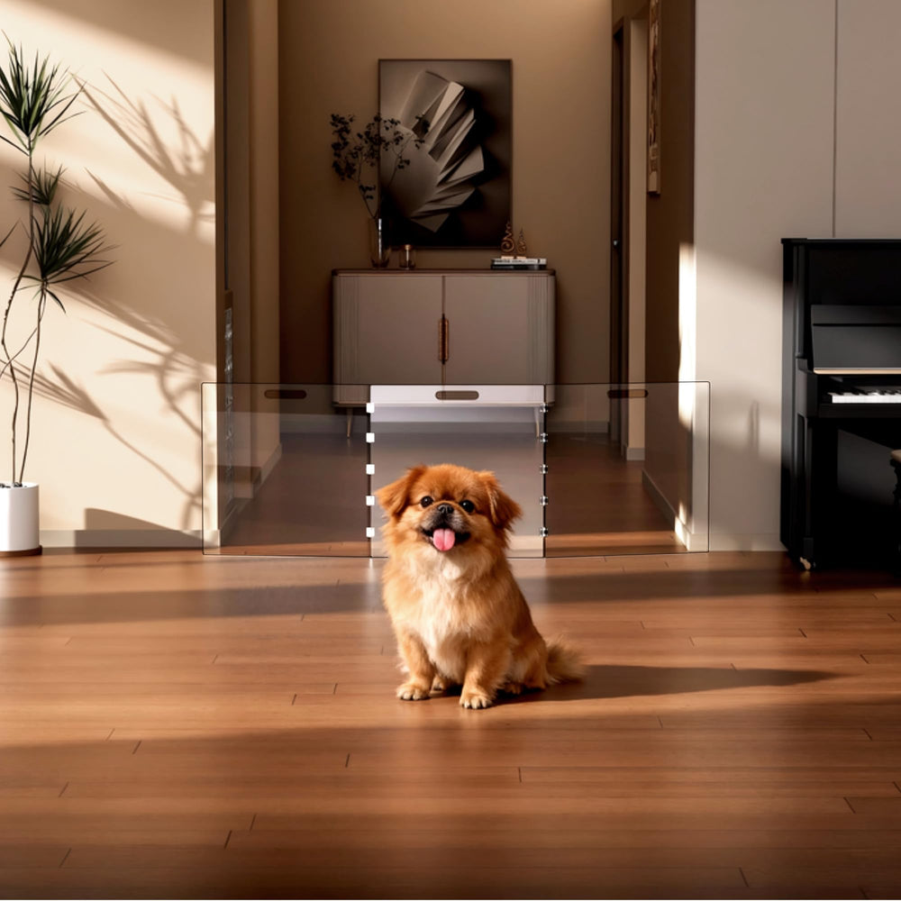 Dewrhiixe lightweight indoor gate quickly repositions in living spaces.