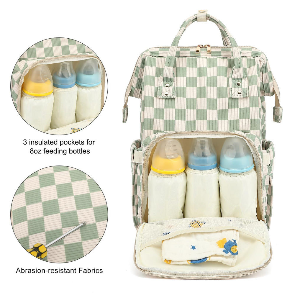 Dezcrab insulated bottle pockets keep feeds warm on the go.