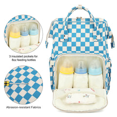 Dezcrab corduroy diaper backpack insulated bottle pockets keep feeds warm
