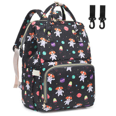 Dezcrab diaper backpack with stroller strap for hands-free outings.