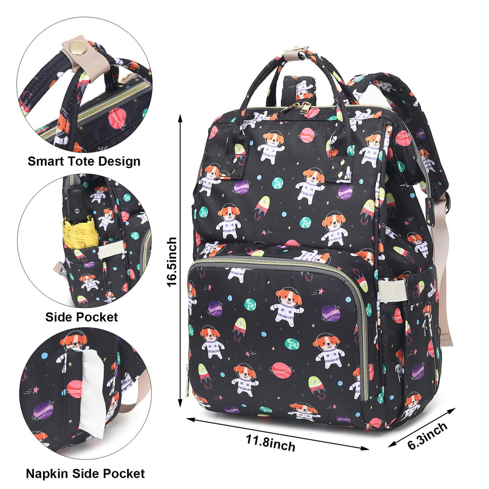 Side pockets offer quick access to wipes, bottles, or snacks.
